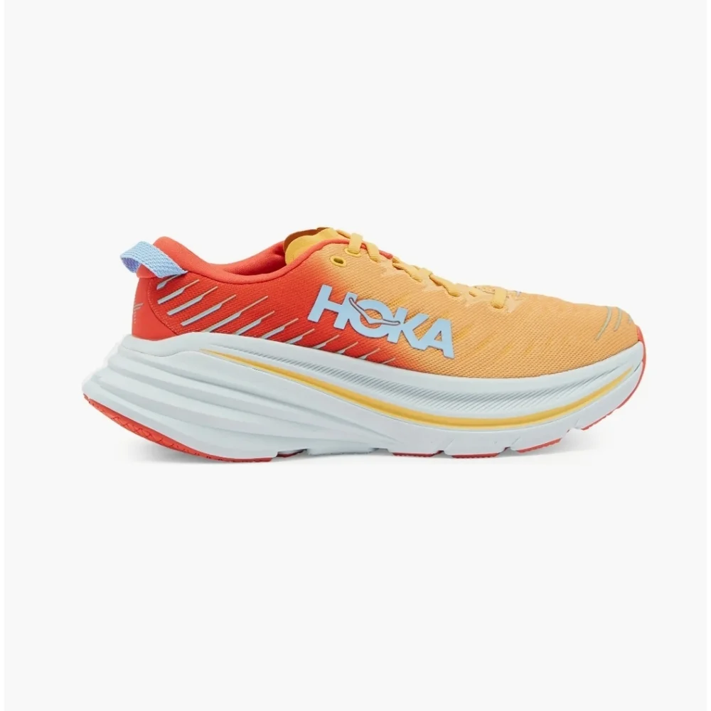 HOKA Bondi X Men's Running Shoe Fiesta/Amber Yellow - Picture 3 of 7